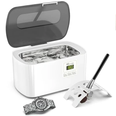 Imagen de KECOOLKE Limpiador ultrasónico de Joyas, 600 ml con Temporizador Digital, Adecuado para Gafas, Anillos, Monedas, Cubiertos, Regalos Solución Limpieza ultrasónica