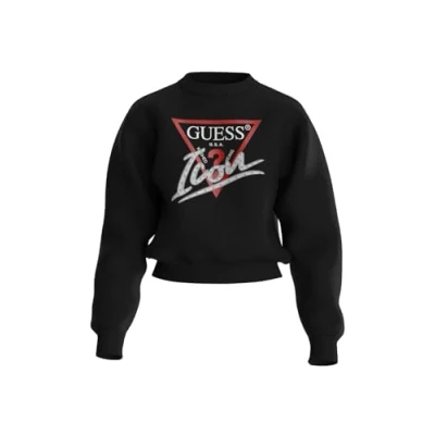 Imagen de GUESS Sudadera con Logo Mujer, Negra W4YQ25 KB681 JBLK (FR/ES, Letras, M, Regular, Negro)