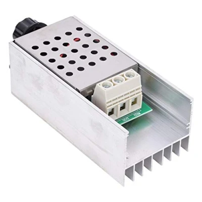 Imagen de Controlador de Velocidad del Motor, 10000W 220V SCR Control Motor Voltaje Potencia Regulador Calor Termostato Regulador, Velocidad(Domestic)