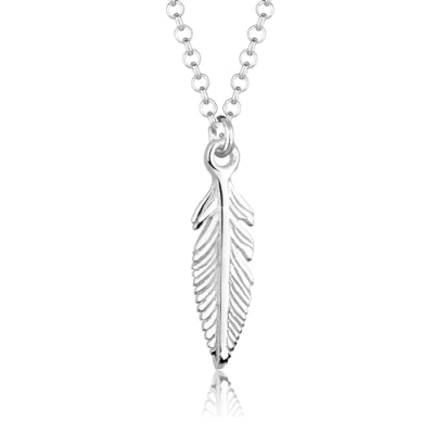 Imagen de Elli Collares Mujeres Pluma Colgante Boho en Plata de Ley 925
