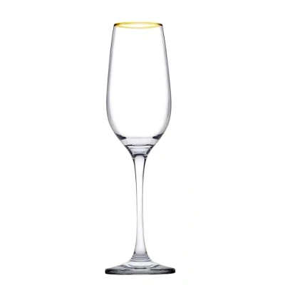Imagen de Pasabahce Amber Copas de cristal, color dorado