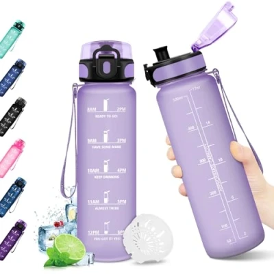 Imagen de KollyKolla Botella de Agua 500ml, Niños, Deporte, sin BPA, Cantimplora Infantil Prueba Fugas, Reutilizable, Garrafa para Colegio, Camping, Oficina, Bicicleta