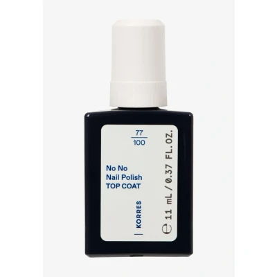 Imagen de KORRES No Nail Polish Top Coat: esmalte de uñas vegano sin 10 ingredientes nocivos, para un resultado duradero, resistente a las grietas, 11 ml