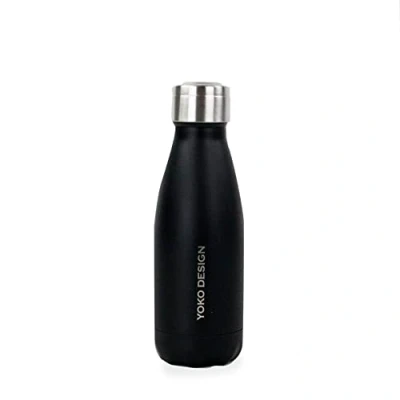 Imagen de YOKO DESIGN 1336  Botella isotérmica (Doble Pared, Acero Inoxidable), Inoxidable, Negro Mate, 260mL