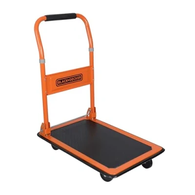 Imagen de BLACK+DECKER BXWT H303 Carretilla de Plataforma Plegable Carga Máx. 80KG Carro Transporte 60 x 40 80,5 cm con Ruedas y Manija Fácil Guardar Acero