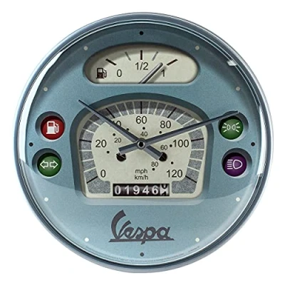 Imagen de Nostalgic Art Reloj Retro de Pared, Ø 31 cm, Vespa Tacho Idea Regalo para Amantes as Scooters, Gran decoración, Diseño Vintage
