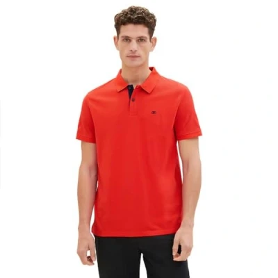 Imagen de TOM Tailor WITH Contrast Polo, Hombre, Talla: Small, Basic red