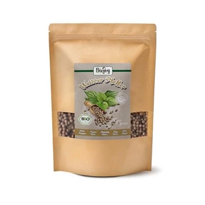 Imagen de Biojoy Pimienta blanca en grano BÍO (1 kg), entera y seca, sin aditivos, para molino, gourmet (Piper nigrum L.)