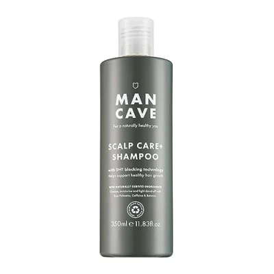 Imagen de ManCave Champú Cuero Cabelludo Sensible, 350 ml Anticaspa Hombre con DHT Blocker Natural, Sin Sulfatos, Vegano Sábila Enana, Pantenol y Betaína