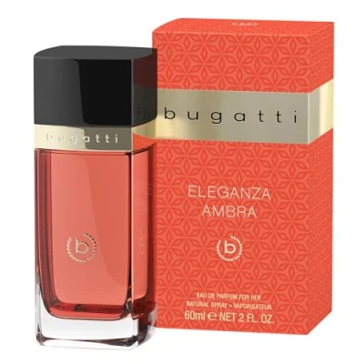 Imagen de bugatti Perfume Mujer Eleganza Ambra EdP 60 ml I Sensual para cualquier edad y ocasión Potente combinación de cereza, amapola, almizcle vainilla floral afrutado