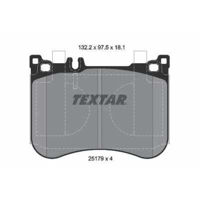 Imagen de TEXTAR 2517901 Juego de pastillas freno preparado para indicador desgaste MERCEDES BENZ: Clase E Berlina, S SL Cabrio