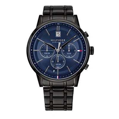 Imagen de Tommy Hilfiger Reloj Analógico de Cuarzo multifunción para hombre con Correa en Acero Inoxidable Negro 1791633
