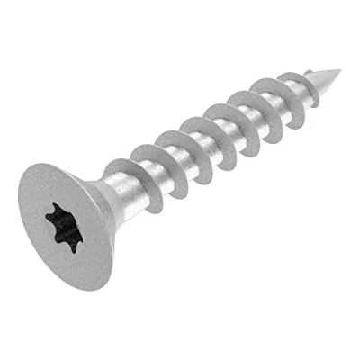 Imagen de tornillo SECCARO para aglomerado 5 x 30 mm, acero galvanizado, madera con rosca completa, TX/casquillo hexalobular, 250 piezas