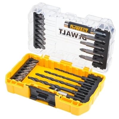 Imagen de DEWALT DT70708, Juego de 25 Piezas, Caja Robusta con Variedad Accesorios, PH2, PZ2, T25 y Más, Compatible TSTAK, Extracción Fácil Puntas, Porta puntas magnético