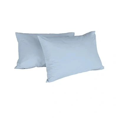 Imagen de Italian Bed Linen Pareja de Fundas Almohada MAX Color, 100% Algodón, Azul, 52 X 82 Cm, 2