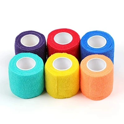 Imagen de STIGMA Cubierta de Agarre Tatuaje 6 Piezas Colores 2In * 4.5m Cinta Cohesiva Desechable para Tatuajes Rollos Vendaje Color Mixto TC623