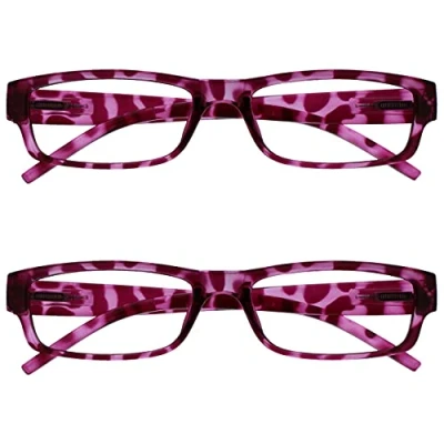 Imagen de The Reading Glasses Company La Compañía Gafas De Lectura Rosa Concha Ligero Cómodo Lectores Valor Pack 2 Hombres Mujeres RR32 4 +1,50