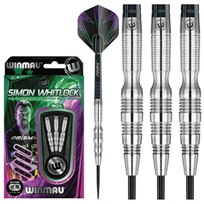 Imagen de WINMAU Simon Whitlock 2: 22g Set de Dardos Punta Acero Tungsteno con Vuelos and Ejes (Tallos)