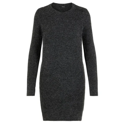 Imagen de VERO MODA Vmdoffy Ls O neck Dress Noos vestido, Negro (Black Detail: Melange), 42 (Talla del fabricante: Large) para Mujer