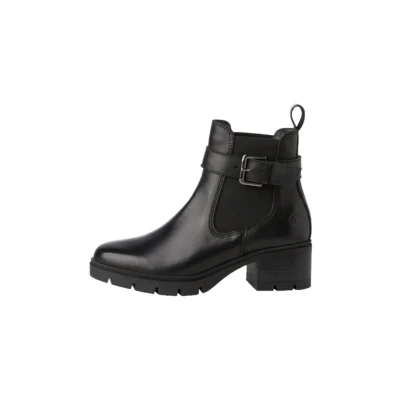 Imagen de Tamaris Botines Chelsea de Piel para Mujer, Tacón Cuadrado, Cómodos, Negro, 39 EU