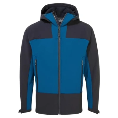 Imagen de Craghoppers Expert Active Hooded Softshell Capa de Lluvia, Poseidon Blue/Dark Navy, L para Hombre