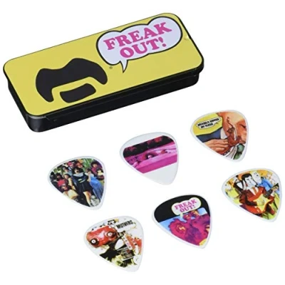 Imagen de JIM DUNLOP Púas Zappa, medium, nylon, Caja en Metal de 6, Amarillo