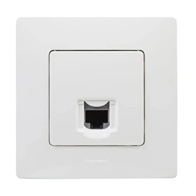 Imagen de Legrand 396444 Toma para datos RJ45 categoria 5 de la gama Niloé monoblock, mecanismo completo, color blanco
