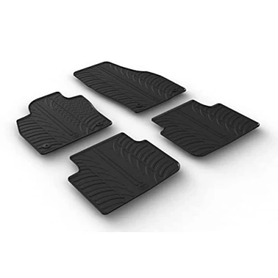 Imagen de Gledring 0331 Juego de alfombrillas suelo Caucho delante y detrás 4 negro 750mm 550mm SKODA: Octavia II Hatchback, 2 Combi