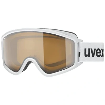 Imagen de uvex g.gl 3000 P, gafas de esquí unisex, polarizadas, campo visual ampliado antivaho, white matt/brown clear, one size