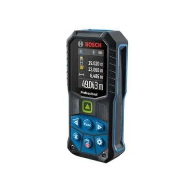 Imagen de Bosch Professional Measurement Medidor láser GLM 50 27 CG (láser verde, alcance: hasta m, batería LI Ion de 3,7V, cable USB, IP65, Bluetooth, correa sujeción, estuche) Blue