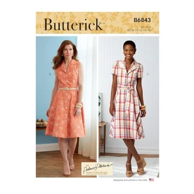 Imagen de Butterick B6843B5 Vestido de mujer B5 (8 10 12 14 16)