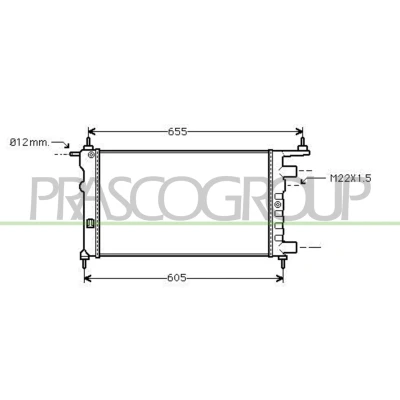 Imagen de PRASCO OP028R006 Radiador, refrigeración del motor Aluminio 530mm 285mm 23mm Aletas unidas mecánicamente OPEL: Corsa B Hatchback