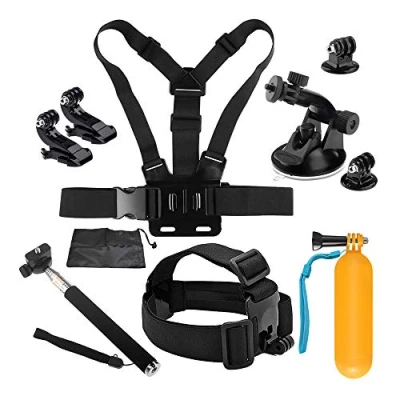 Imagen de D&amp;F Sport Camera Kit de Accesorios 10 en 1 para Gopro Hero 13/12/11/10/9/8/7/6/5/4 / (2018) SJCAM YI Crosstour AKASO y Otras cámaras acción