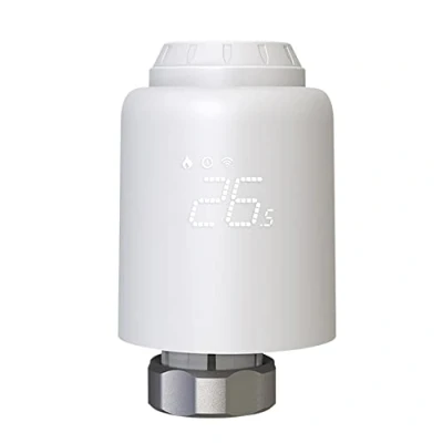 Imagen de TELLUR Smart Valvula Termostatica Radiador, WiFi Alexa, Seguridad Infantil, Protección Frost, Control Remoto por App y Voz, Compatible con Google Siri Shortcuts