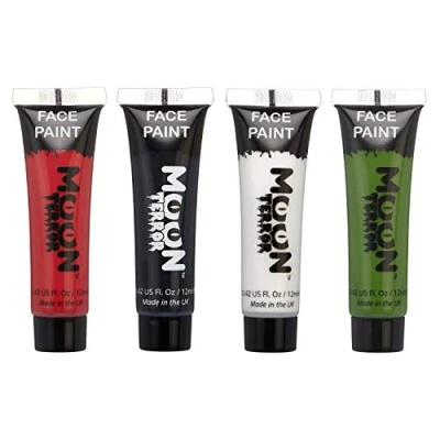 Imagen de Moon Terror Pintura facial de Halloween corporal Juego 4 Maquillaje SFX, efectos especiales 12ml