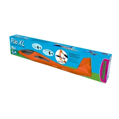Imagen de JAMARA Pilo XL Deslizador de Espuma 2 en 1 (Muy Ligero (160 g), Casi Indestructible, Mecanismo elevación para Bucle o Vuelo Deslizante, 86 cm envergadura, Color Naranja (460485)