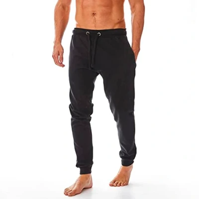 Imagen de Iron Mountain IMPNT206 Pantalones de chándal hilo recuperado para hombre, Negro, S