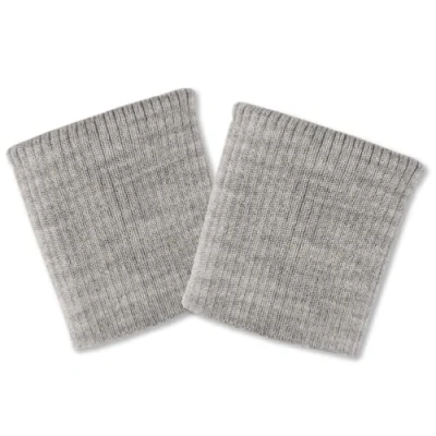 Imagen de USIT, Puños para Ropa de Lana, 8x9 cm, Ideal Reparar Chaquetas y Cazadoras, 1 Par, Gris Claro
