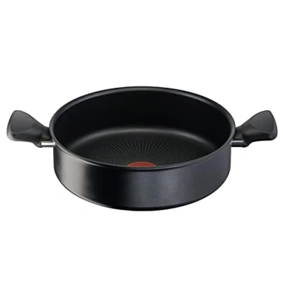 Imagen de Lagostina Rigenera Green Cacerola baja antiadherente de aluminio 100% reciclado, diámetro 24 cm, olla inducción gas y horno, indicador cocción Thermosignal, revestimiento antiarañazos,