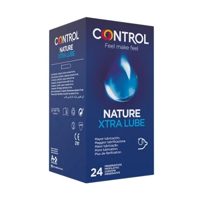 Imagen de Control Preservativos Nature Xtra Lube. Caja Pack Ahorro 24 Condones, Mayor Lubricación, Gama Placer Natural, Sexo Seguro. Ajuste Perfecto para una Relación Segura.