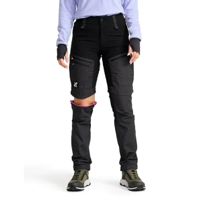 Imagen de RevolutionRace RVRC GP Pro Zip Off Pants para Mujer, Pantalones de Senderismo Convertibles, Jet Black, XXL