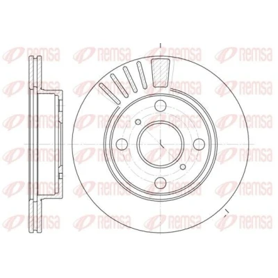 Imagen de REMSA 6825.10 Disco de freno Eje delantero 229, 229 16 4 ventilado TOYOTA: Starlet V Hatchback, IV Hatchback