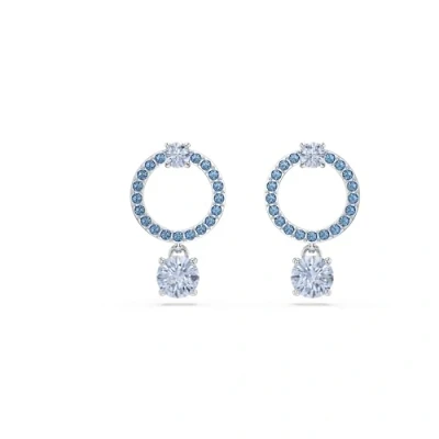 Imagen de Swarovski Attract DROP Round CUT Pendientes, Mujer, Talla: One Size, Blue