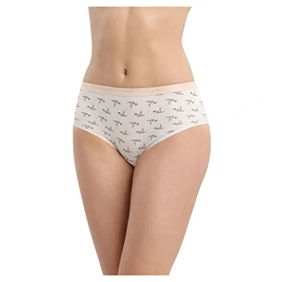 Imagen de DIM Les Pockets Coton Boxer X3 Ropa Interior, Multicolor (White/Pink/Burgundy/Prints), 36 (Pack de 3) para Mujer