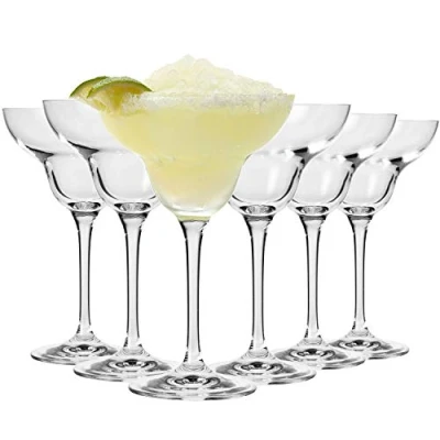 Imagen de Krosno Copas Margarita Cóctel Conjunto 6 Piezas 270 ML Colección Mixology Perfectos para Uso en Casa, Restaurante y Fiestas Apto Lavavajillas