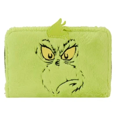 Imagen de Loungefly Dr Seuss Grinch Plush Glow Cosplay Zip Around Wallet