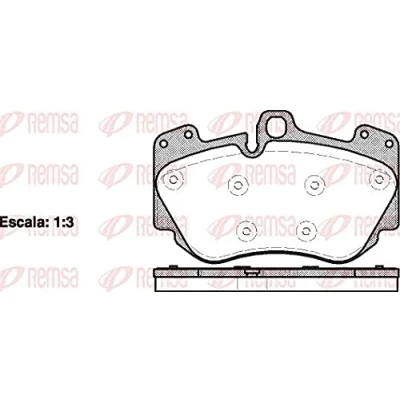 Imagen de REMSA 1140.10 Juego de pastillas freno Eje delantero preparado para indicador desgaste con lámina adhesiva accesorios AUDI: A4 B7 Berlina