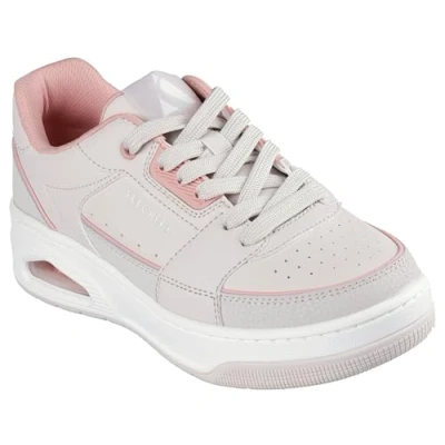 Imagen de Skechers Uno Court, Zapatillas de Deporte Mujer, Cuero Natural Coral Duraleather Trim, 41 EU