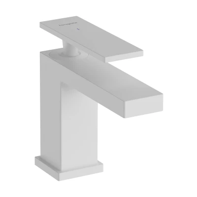 Imagen de hansgrohe 73013700 Mezclador de Lavabo Monomando, Blanco Mate, Auslaufhöhe 80mm