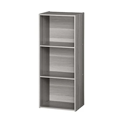 Imagen de Iris Ohyama, Armadietto, Libreria, Armadietto con 3 Ripiani, Grande Capacità, Multifunzionale, Solido, Ufficio, Camera da Letto, Soggiorno Scaffale Base per Ufficio CX 3FN Rovere Grigio